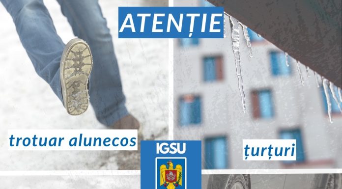 Avertismentul IGSU în contextul ninsorilor abundente şi a gerului: Atenţie la polei, la ţurţuri şi la bălţi îngheţate/ Pompierii atrag atenţia că îndepărtarea zăpezii, a ţurţurilor şi a gheţii din faţa locuinţei sau a sediului firmei e o obligaţie legală