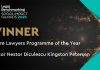 Nestor Nestor Diculescu Kingston Petersen, câștigătoarea premiului Future Lawyers Programme of the Year acordat de Legal Benchmarking Group