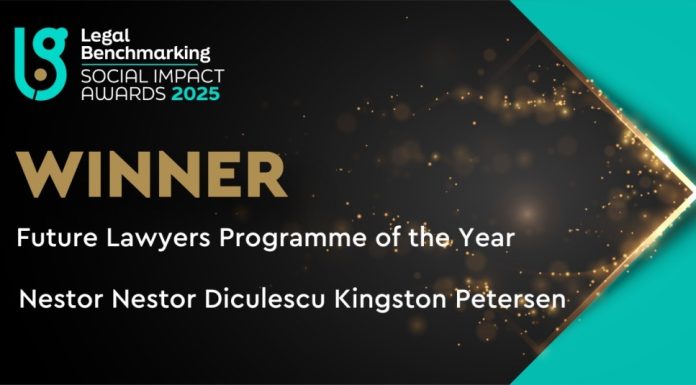 Nestor Nestor Diculescu Kingston Petersen, câștigătoarea premiului Future Lawyers Programme of the Year acordat de Legal Benchmarking Group