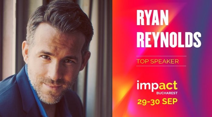 Actorul Ryan Reynolds va vorbi pentru prima dată în România, pe scena IMPACT Bucharest