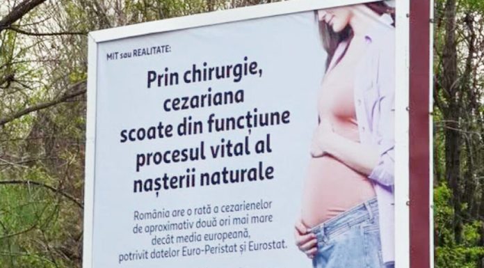 Diana Buzoianu reclamă panourile despre cezariană la ANPC și la primăriile din București