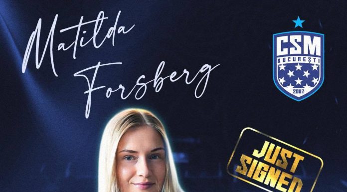 Handbal feminin: Extrema suedeză Matilda Sofia Forsberg, de la Gloria Bistriţa la CSM Bucureşti