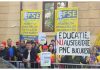 Protest al profesorilor în fața Ministerului Educație. „Nu ne obligaţi să intrăm din nou în grevă”
