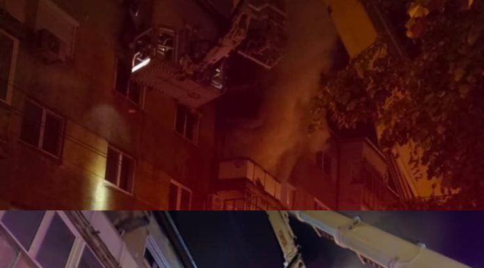 Incendiu puternic într-un bloc din Oradea. Nouă persoane evacuate, trei la spital