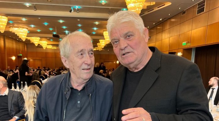 Valentin Ceaușescu, prezent la parastasul lui Mircea Lucescu. S-a fotografiat cu Andone: „O zi care ne-a îngenuncheat pe toți”