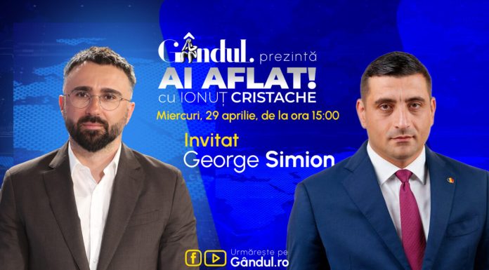 „Ai Aflat! cu Ionuț Cristache” începe miercuri, 29 aprilie, de la ora 15.00, live pe Gândul. Invitat: George Simion