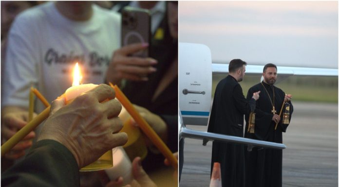 Lumina Sfântă a ajuns în România de la Ierusalim. Gândul transmite evenimentul în direct, de la Aeroportul Otopeni