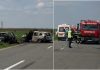 Tragedie în Timiș. O femeie a murit, după ce mașina în care se afla a explodat, în urma unui accident
