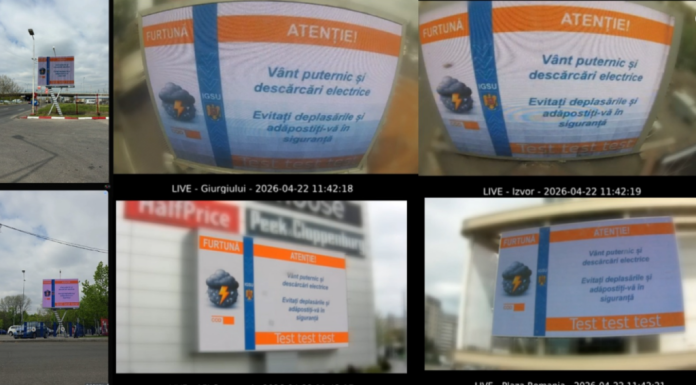 Mesaje de tip Ro-Alert vor fi afișate pe panourile digitale din București și alte 17 orașe