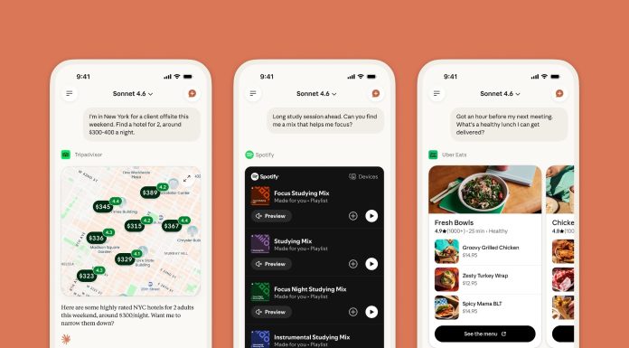 AI-ul Claude extinde suportul pentru aplicații terțe