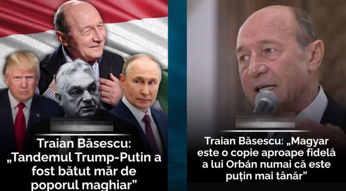 Băsescu nu mai este de acord cu el însuși, după nici 24 de ore. Ieri, poporul maghiar îi „bătuse măr” pe Putin și Trump, astăzi Magyar este „Orban mai tânăr”