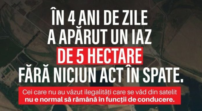Balastiere ilegale în Olt, vizibile din satelit: „Crater de 5 hectare săpat în 4 ani, fără acte”