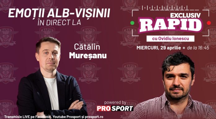„EXCLUSIV RAPID”, în direct pe YouTube și Facebook – ProSport, de la 16:45