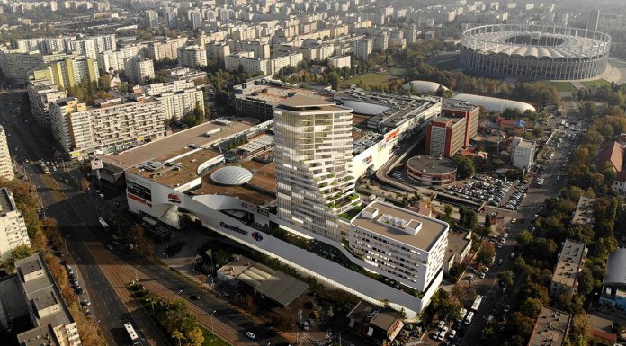 FOTO Turn rezidențial de 23 etaje la Mega Mall, modificat. Crește cu aproape 40% ponderea rezidențială în detrimentul magazinelor