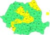 Cod galben de vânt în mai multe zone din Transilvania, Oltenia și Moldova. Harta județelor vizate