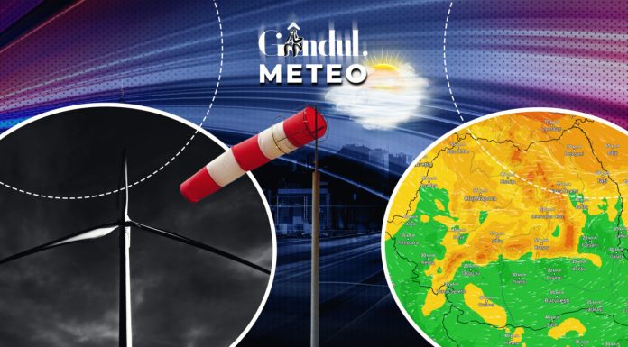 România, sub cod galben și portocaliu. Unde vor fi cele mai puternice intensificări ale vântului. ANM, noi informații pentru Gândul