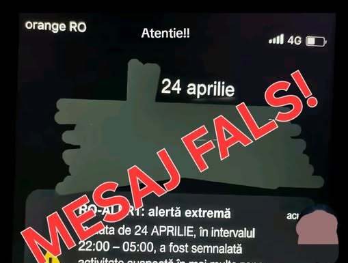 Autorităţile atrag atenţia asupra unui mesaj RO-Alert fals, care anunţă că fete sunt răpite de pe stradă