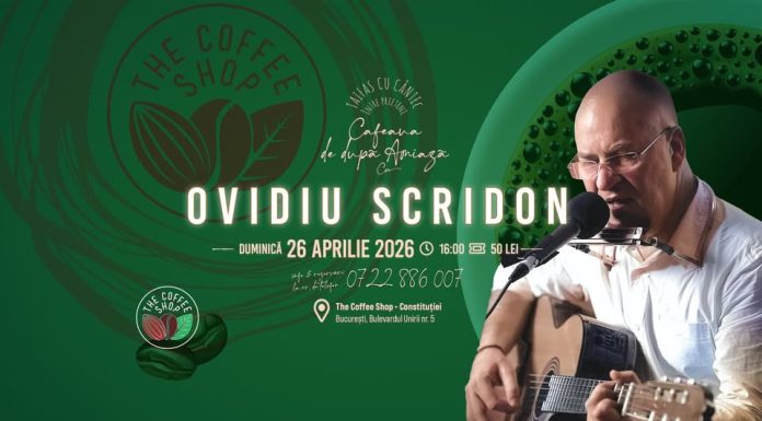 Concert de muzică folk în București, susținut de artistul independent Ovidiu Scridon