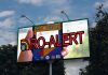 Mesajele Ro-Alert afișate pe panourile digitale outdoor. Proiectul a fost implementat în București și alte 17 orașe
