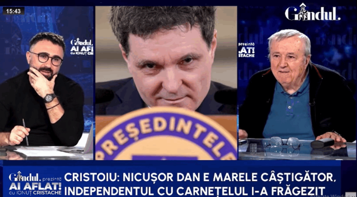 Cristoiu: Ce fel de nevolnic e Nicușor Dan?/E marele câștigător/Independentul cu carnețelul i-a frăgezit