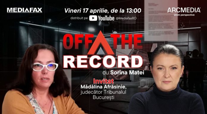 OFF The Record. Invitat: Mădălina Afrăsinie, judecător Tribunalul București