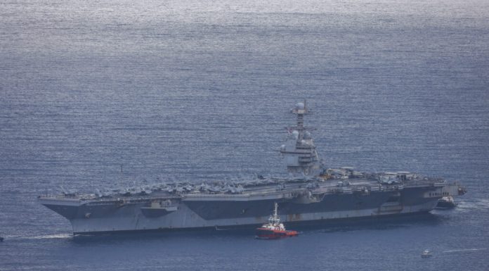 Cel mai mare portavion din lume, USS Gerald Ford, s-a întors în Orientul Mijlociu