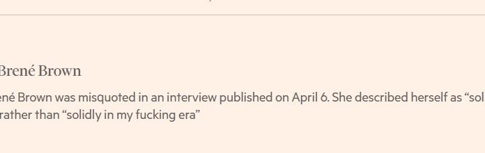 FT publică o erată după ce a citat greşit o cercetătoare, atribuindu-i o expresie cu sens vulgar