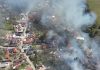 Imagini dramatice surprinse din dronă, cu casele mistuite de foc din Soveja. Amploarea dezastrului e copleșitoare