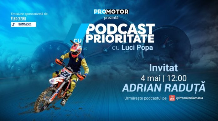 Adrian Răduță vine la „Podcast cu Prioritate” by ProMotor pe 4 mai. Episod despre motocros, disciplină și culisele unui sport spectaculos
