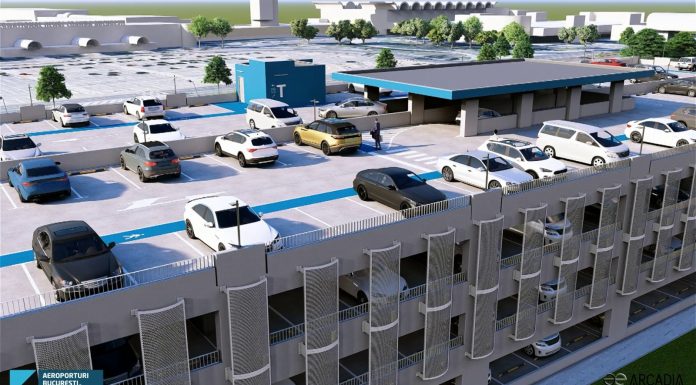 FOTO Parcare long term, cu aproape 800 de locuri și două etaje, construită la Aeroportul Otopeni