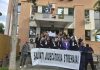 Protest în fața Judecătoriei Strehaia. Instanța este pe punctul de a fi desființată