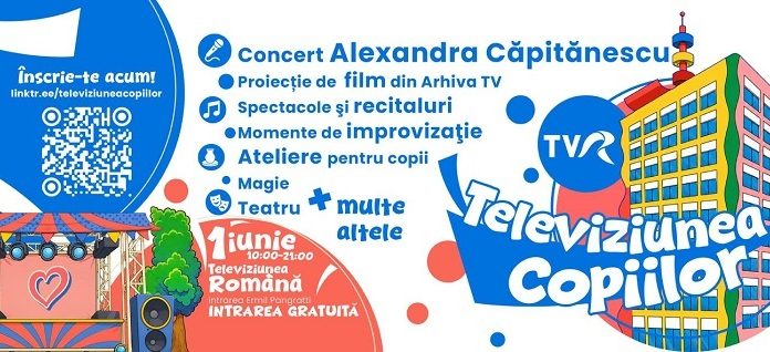Concert Alexandra Căpitănescu, ateliere, magie şi spectacole, în curtea TVR, de Ziua Copilului