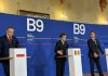 Nicușor Dan, Mark Rutte și Karol Nawrocki, conferință comună după Summitul B9 de la București