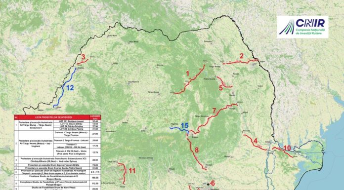 Cinci proiecte majore noi de infrastructură rutieră, preluate de CNIR. Printre ele, autostrada Făgăraş-Braşov și drumul expres Arad-Oradea