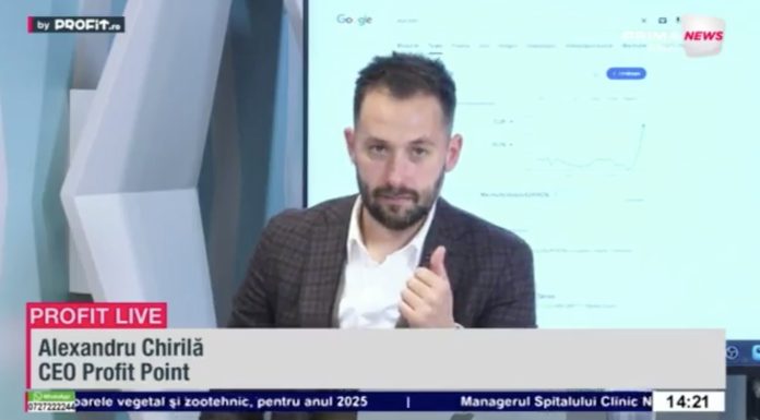 VIDEO Dacă, Doamne ferește, cursul euro-leu se duce spre 5,5…Alexandru Chirilă, CEO Profit Point, avertizează: Ne putem gândi ce ar însemna asta pentru cetățeanul cu plăți în euro în următoarele 6-12 luni – Profit.ro Live TV Pastila Financiară