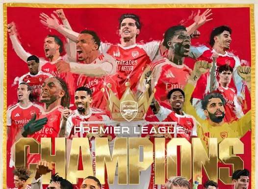 Arsenal Londra este noua campioană a Angliei, după ce Manchester City a remizat cu Bournemouth. Este primul titlu pentru Arsenal după 22 de ani