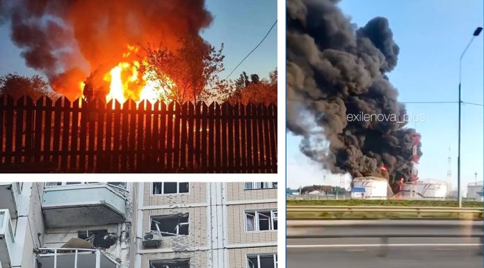 Atac masiv cu peste 500 de drone ucrainene asupra Rusiei. Explozii în Moscova la depozitul Transneft. Sunt cel puțin 3 morți și blocuri avariate