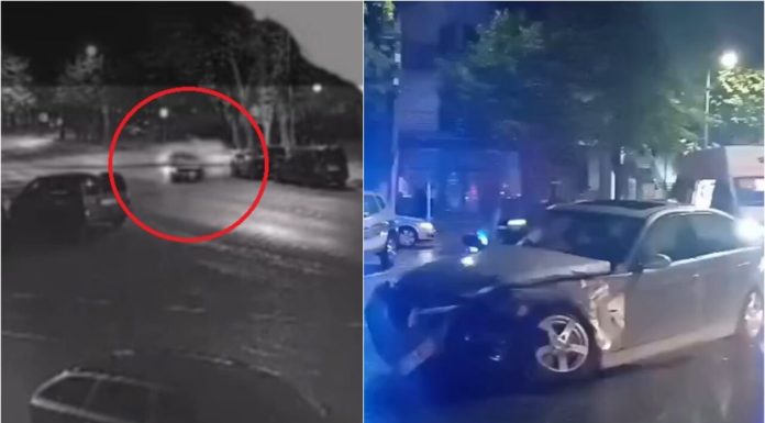 Accident rutier cu victime în Pașcani, după ciocnirea a două autoturisme. Momentul impactului, surprins de camerele de supraveghere
