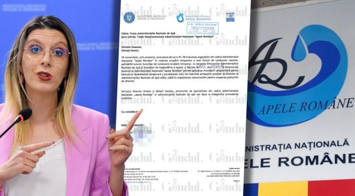 În pragul moțiunii de cenzură, Diana Buzoianu face angajări pe repede înainte la Apele Române. Directori numiți prin procedură simplificată, în loc de concurs, așa cum cere legea