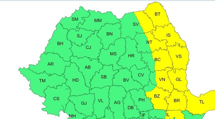 Cod galben de vânt puternic, până joi seară, în mai multe zone ale ţării / Vremea în Bucureşti – HARTA