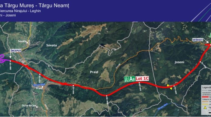 Compania Naţională de Investiţii Rutiere a predat constructorului amplasamentul lotului 1C Sărăţeni-Joseni al Autostrăzii A8 Târgu Mureş-Târgu Neamţ