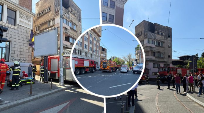Incendiu în București. Un apartament a fost mistuit de flăcări. Patru locatari au fost salvați de pompieri în ultima clipă