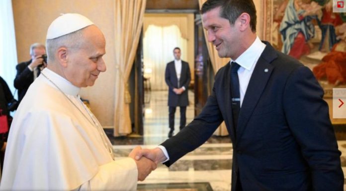 Cristi Chivu a fost primit cu echipa Inter Milano de Papa Leon al XIV-lea, la Vatican