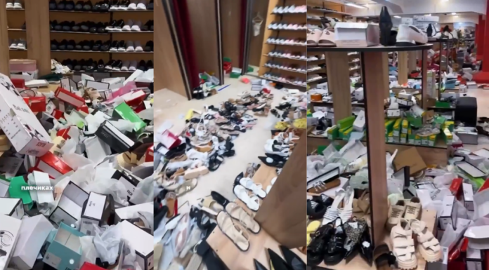 Magazin distrus la inaugurare de clienții care s-au bătut pe oferte. Numeroase produse au fost furate