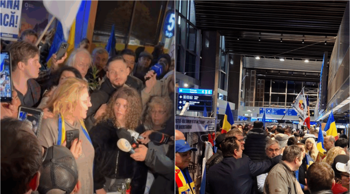 Diana Șoșoacă, întâmpinată de susținători, la Otopeni, după ridicarea imunității în Parlamentul European. „Nu au ei pușcării să mă îngenuncheze”