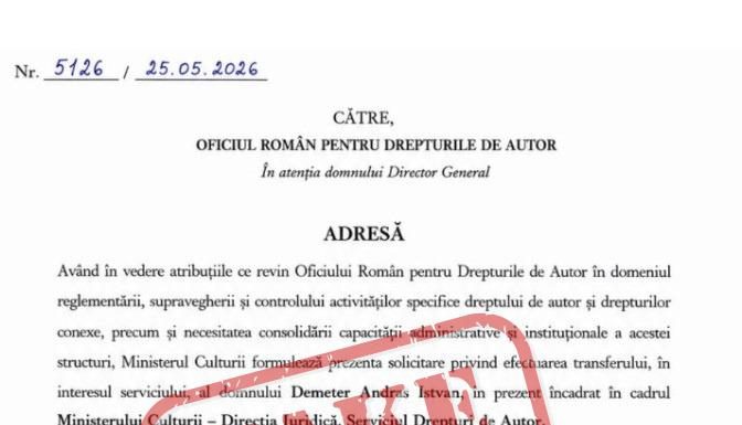 Document fals care arată transferul ministrului Culturii pe o altă poziție. Ministerul Culturii dezminte informația