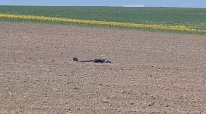 O dronă a căzut în județul Suceava, în apropiere de frontiera cu Ucraina. Zona în care a fost identificată