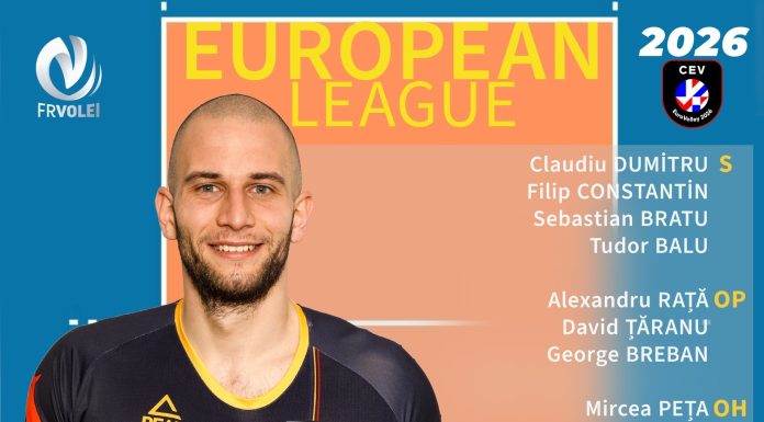 Volei masculin: Naţionala se reuneşte cu 19 jucători, la Mioveni, pentru pregătirea şi participarea la turneele European League
