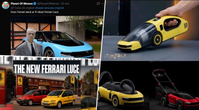 Val de meme-uri cu noul Ferrari Luce, modelul electric care i-a dezamăgit pe fani și a prabușit actiunile mărcii. Comparații cu un aspirator și mașini de tuns iarba