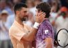 Meci epic la Roland Garros: Fonseca, 19 ani, l-a eliminat pe Novak Djokovici în patru ore şi 53 de minute